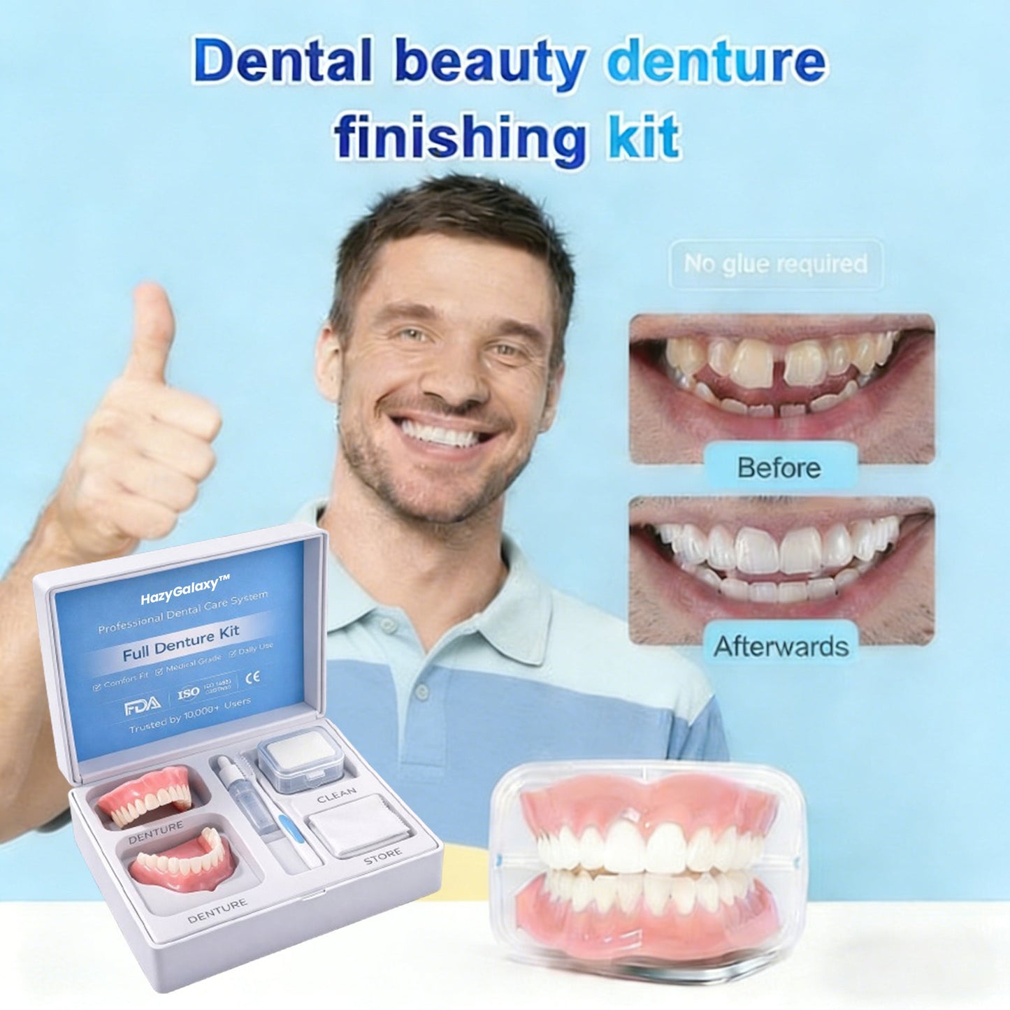 ⏰⏰ HazyGalaxy™ Custom-Fit Dentures  ENDS TODAY   70% OFF | Smile with Confidence