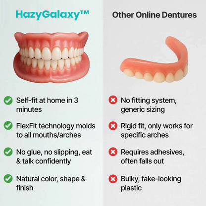 ⏰⏰ HazyGalaxy™ Custom-Fit Dentures  ENDS TODAY   70% OFF | Smile with Confidence